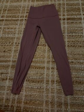 lululemon athletica mauve high-waisted leggings
